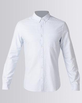 Photo of New Look Long Sleeve Oxford Shirt Pale Blue