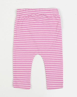 Photo of Creative Design Striped Leggings Pink