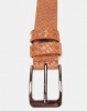 Soviet Elektro Mens Cross Weave Effect PU Belt Tan Photo