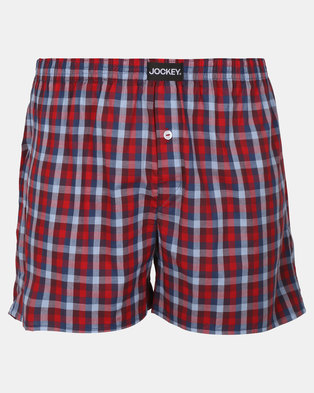Photo of Jockey 3 Pack Woven Boxers Red