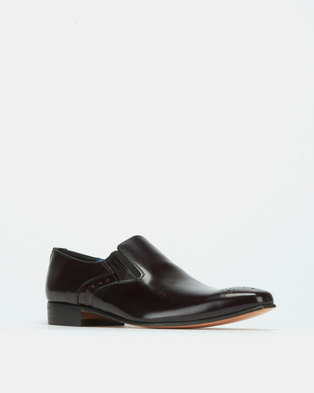 Photo of Barker Gemini Slip Ons Leather Formal Shoes Burgundy