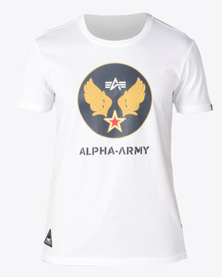 Photo of Alpha Industries Wings Army T-Shirt White