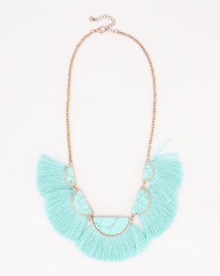 Photo of Joy Collectables Fan Tassel Necklace Blue