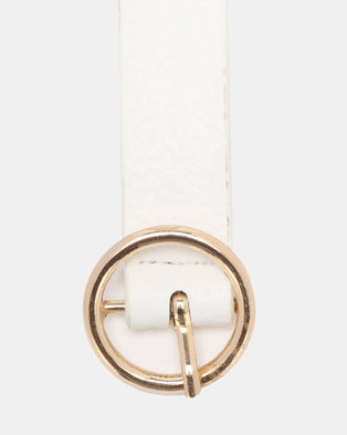 Photo of Joy Collectables Ring Buckle Belt White