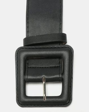 Photo of Joy Collectables Square Buckle Belt Black