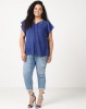 Utopia Plus Top With Crochet Trim Cobalt Photo