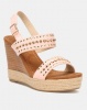 Miss Black Vinolia Wedge Sandals Pink Photo
