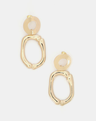 Photo of Miss Maxi Double Drop Earrings Gold