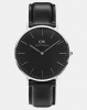 Daniel Wellington Men Classic Black Sheffield 40mm Watch Silver Photo
