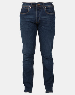 Photo of Crosshatch Balt Stretch Slim Fit Jeans Dark Wash