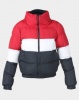 Brave Soul Tri Colour Puffer Jacket Multi Photo