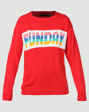 Photo of Brave Soul Funday Jumper Red Multi
