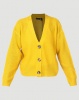 Brave Soul Short Button Through Fisherman Cardigan Mustard Photo