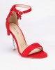 London Hub Fashion Metallic Heel Stiletto Sandals Red Photo