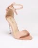 London Hub Fashion Metallic Heel Stiletto Sandals Pink Photo