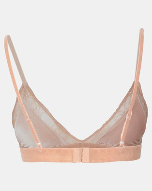Photo of CHERRY AND THE BEES Velour Bralette Beige