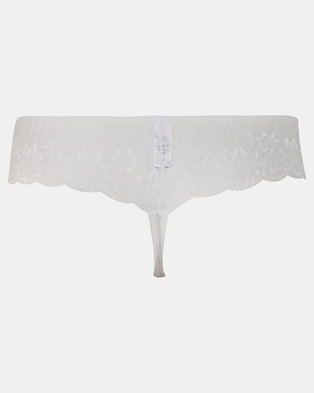 Photo of CHERRY AND THE BEES Zinnia Bridal Thong White