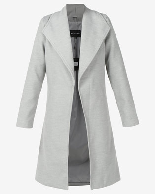 Photo of London Hub Fashion Grey Longline Duster Coat