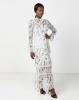 NA-KD Tie Waist Ruffle Maxi Dress White Photo