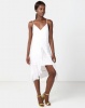 NA-KD Front Gathering Midi Dress White Photo