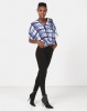 Utopia Check Oversized Shirt Navy/White Photo