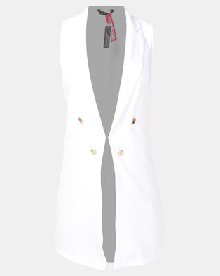 Photo of Legit Sleeveless Blazer White