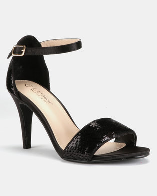 Photo of LaMara Glitter Heeled Sandals Black
