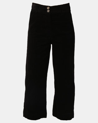 Photo of New Look Corduroy Cropped Trousers Black