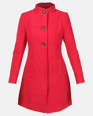 Photo of Assuili Long Coat with Buttons Rouge