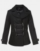 Assuili Million Buttons Short Coat Black Photo