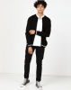 Utopia Tipped Zip Through Knitwear Cardigan Black Photo