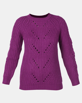 Photo of Utopia Interest Knitwear Jumper Purple