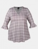 Revenge Checked Top Grey Photo