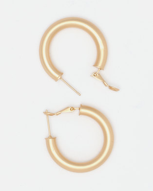 Photo of Lily Rose Lily & Rose Goldplated Matte Hoop Earrings Gold-toned