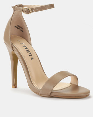 Photo of Utopia PU Barely There Sandals Nude