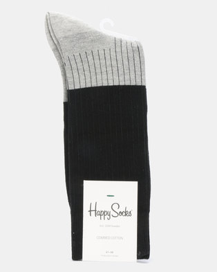 Photo of Happy Socks Block Rib Socks Black Multi