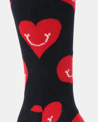 Photo of Happy Socks Smiley Heart Socks Blue Multi