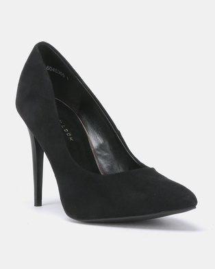 Photo of New Look Yummy 21 Suedette Stiletto Heel Court Shoes Black