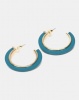 New Look Resin Metal Inlay Hoop Earrings Multi Photo