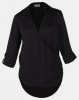 Closet London Collar Cuff Sleeve Hi Low Blouse Black Photo