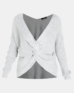 Photo of QUIZ Knot Front Jumper Grey