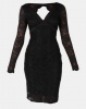City Goddess London Lace Open Back Midi Dress Black Photo