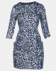 City Goddess London Animal Print Dress Blue Photo