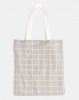 You I You & I Grid Tote Bag Grey Photo