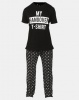 Brave Soul Hangover T-Shirt And Pants Set Black Photo