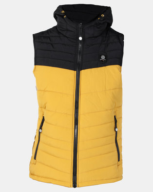 Photo of Smith & Jones Karby Puffer Gilet Black/Gold