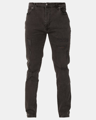 Photo of D-Struct Distressed Skinny Jeans Black