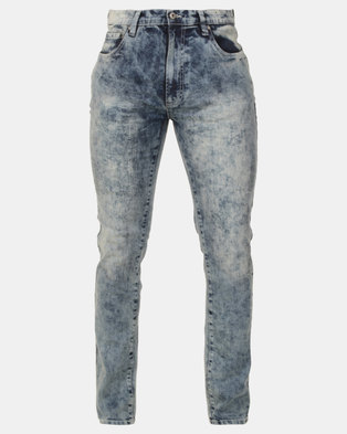 Photo of D-Struct Washed Distressed Skinny Jeans Blue