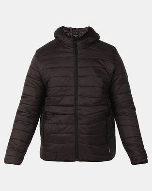 Photo of D Struct D-Struct Hooded Quilted Jacket Black