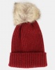 You I You & I Faux Fur Pom Pom Beanie Marsala Photo